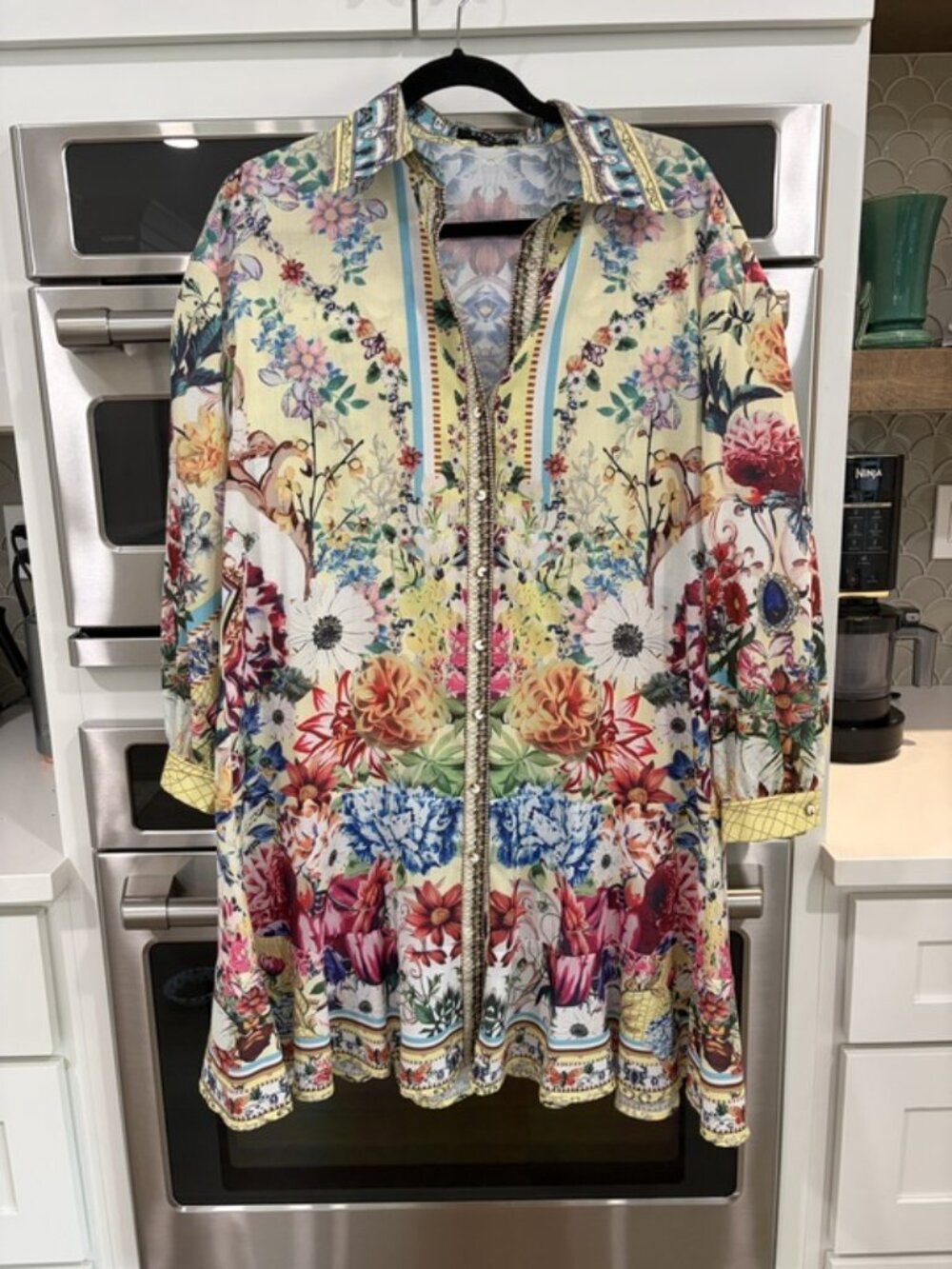 Beulah Yellow Multi Color Floral Dress
